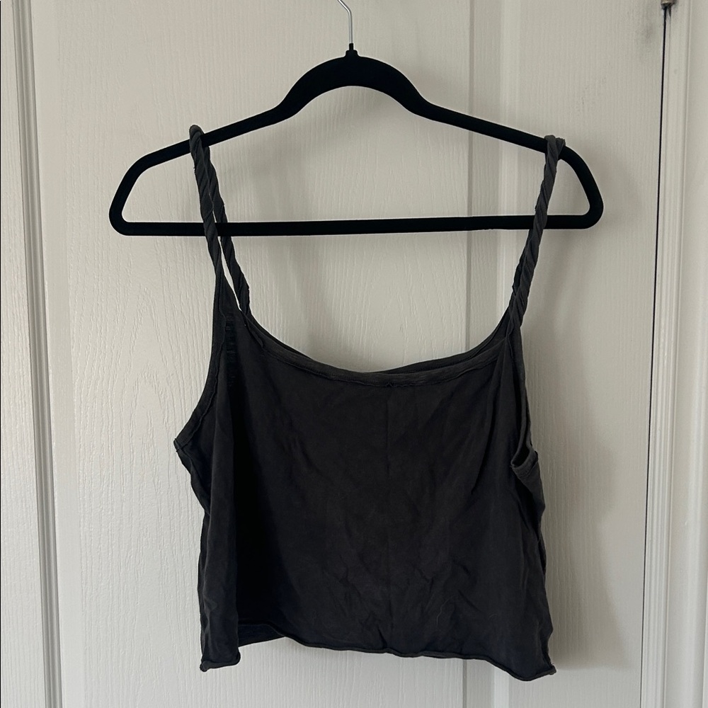 Classic Dark Gray Crop Tank